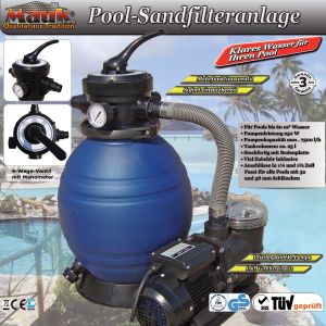 Sandfilteranlage + Poolreinigungsset