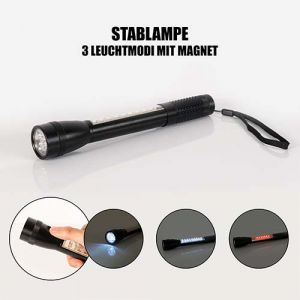 Stablampe 3 Leuchtmodi mit Magnet