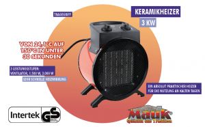 Mauk Keramikheizer 3 kW