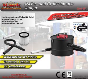 Asche- und Grobschmutzsauger elektrisch 15 l