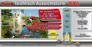 MAUK Koi und Goldfisch Aussichtsturm Fish Tank Tube XXL (B-ware)