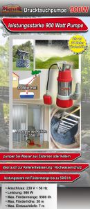 MAUK Druck- Tauch- Pumpe 30m Frderhhe 900W (B-Ware)