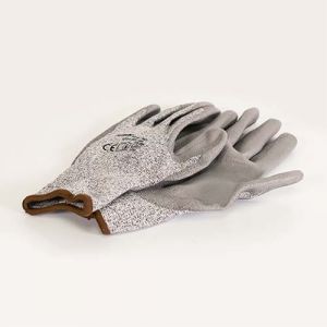 MAUK (12 Paar) Schnittschutz Handschuhe Grau 