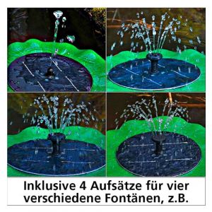 Solar Springbrunnen Pumpe 2 Farbwechselnden LED Blten ( Handels