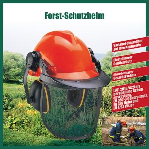 Mauk Forstschutz Helm mit Gehr- und Sichtschutz nach DIN EN  Gr