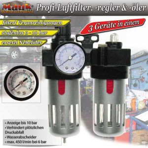Druckluft Wartungseinheit (Wasserabscheider + Nebler)