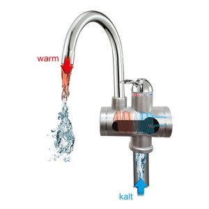 MAUK Wasserhahn | elektrischer Durchlauferhitzer LED Temperatur