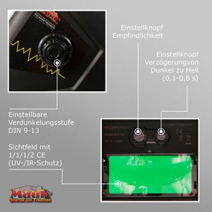 MAUK Schweihelm mit automatischer Verdunkelung