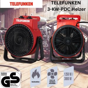 TELEFUNKEN 3-kW-Industrie-Heizer THL-3KW