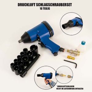 Druckluft Schlagschrauberset 180Nm 1/2Zoll (B-Ware)