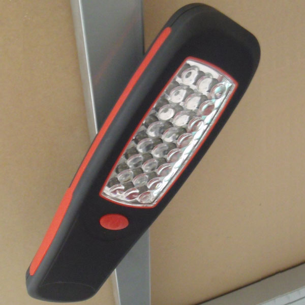 Stablampe mit 24 LED Arbeitslampe Werkstattlampe 21 x 6 cm  Henkel und Magnet 