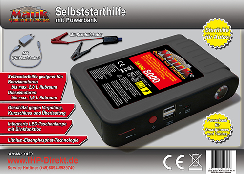 Powerbank mit starthilfe