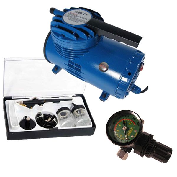Mauk Druckluft Airbrush Set + Druckminderer