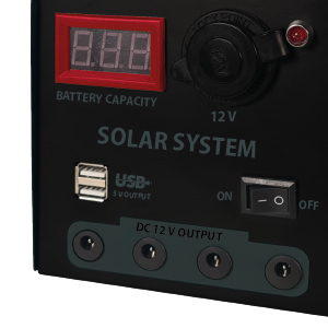 solar system set station zocker powerbank schalter anschluss anzeige ladezustand usb 